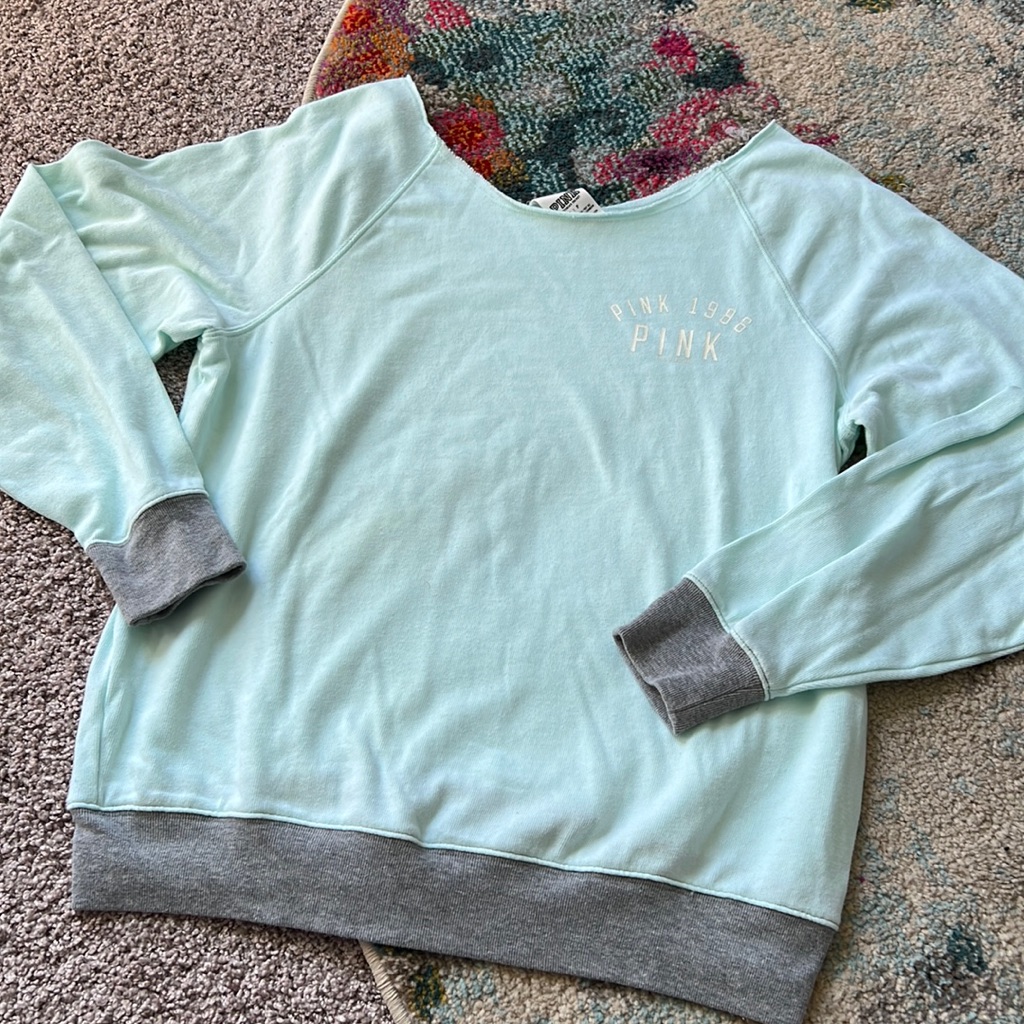 Pink Off The Shoulder Sweatshirt